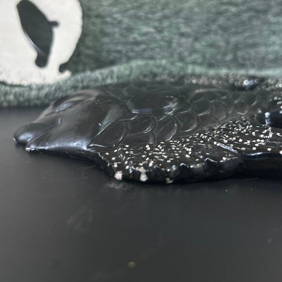 1954 Miller Studios Chalkware Kissing Fish Plaster Black and Sparkly MCM - Picture 10 of 14